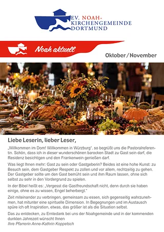 Noah aktuell – Oktober / November 2026