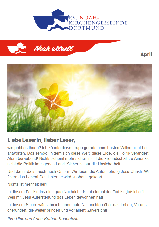 Noah aktuell - April 2025