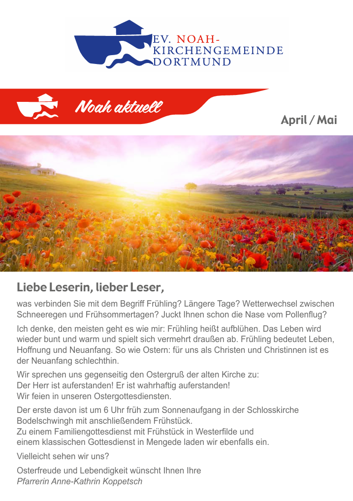 Noah aktuell – April / Mai 2026